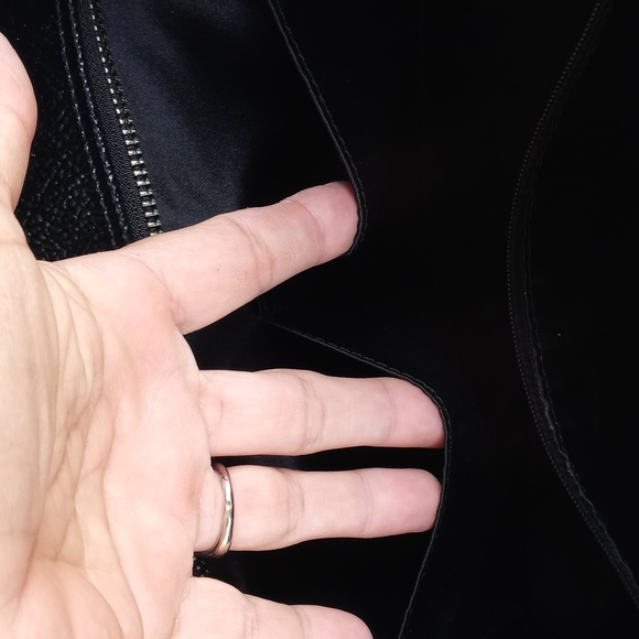 COACH BLACK LEATHER BAG/TOTE WITH WRISTLET - Picture 11 of 16